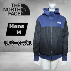 113　ノースフェイス　リバーシブルジップパーカーメンズM 韓国限定　ネイビー