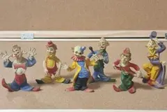 アンティーク　ピエロ置物　6体セット