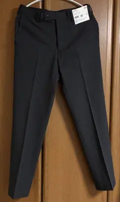 ユニクロ　感動パンツ　ウールライク　ダークグレー　76x73