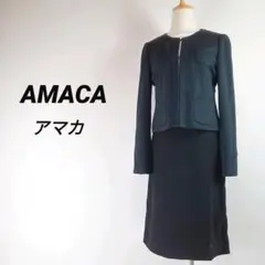 AMACA アマカ スーツ スカートスーツ セットアップ スカート ブラックのサムネイル