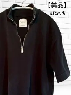 【美品】UNITED TOKYO ハーフジッププルオーバー S～M　ブラック