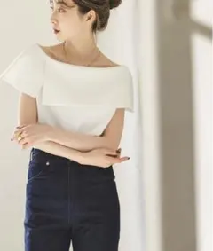 Noble ケープブラウス ホワイト