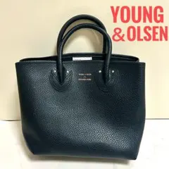 【美品】ヤングアンドオルセン　ハンドバッグ　仕切り付き　付録 トートバッグ 黒