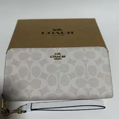 コーチ 長財布 C4452 シグネチャー ホワイト