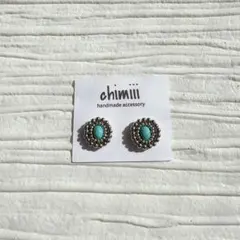 No.1063 ハンドメイド　ビーズ刺繍　ピアス