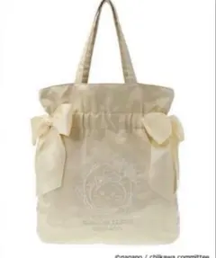 ちいかわ メゾンドフルール 刺繍ダブルリボントートバッグ うさぎ