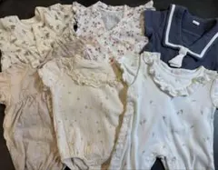 【美品‼︎】ロンパース・カバーオール6点まとめ売り50〜80（フリル・花柄）
