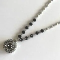 スワロフスキーミニサークルネックレス★ブラック