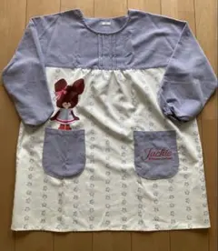 くまのがっこうジャッキー　2L-3L エプロン　割烹着　スモック　保育士　長袖