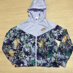 新品 ナイキ 花柄 ナイロンジャケット キッズ 160 レディース S 相当