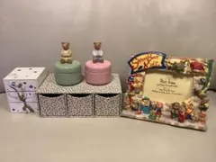 猫ちゃん柄 ジュエリーボックス 収納BOX 開き戸棚 小物入れ 小物ケース