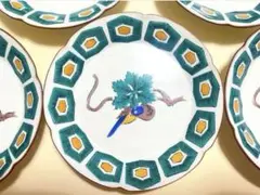 九谷焼 取り皿 5枚セット 小皿 銘々皿 鳥文様 和食器 色絵