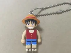 ワンピース ルフィ ボールチェーン付きフィギュア　キューブメイト　キーホルダー