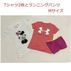 ジョギングセット　アンダーアーマーT　ミニーロンT　おまけアディダスランパン　M