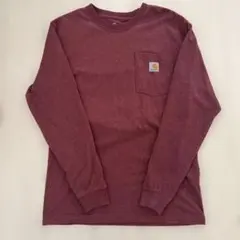 Carhartt 長袖Tシャツ バーガンディ S