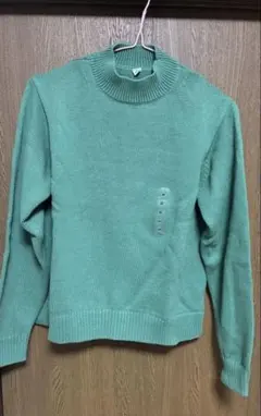 UNIQLO ウォッシャブルモックネックセーター グリーン Mサイズ