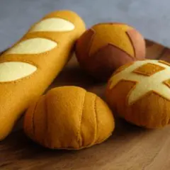 焼き立てシンプルパン4点セット フェイクパン おままごとのサムネイル