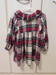 NEXT ネクスト　ワンピース　チェック　赤　120