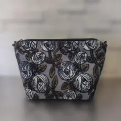 ミナペルホネン rosy(ネイビー&グリーン) ショルダーバック ミニポーチ付き ccb0d33b22116960c03a3359e1e24f