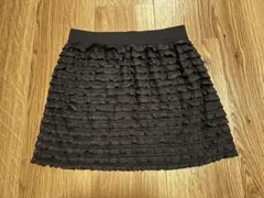 Y2K 平成ギャル フリルデザイン ブラックミニスカート Mサイズ