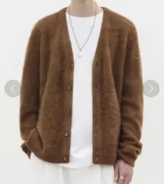 BEAUTY&YOUTH フォックスカシミヤブレンド クルーネックカーディガン