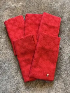 ★新品・未使用★今治タオル フェイスタオル 5枚セット 綿100% 赤 レッド
