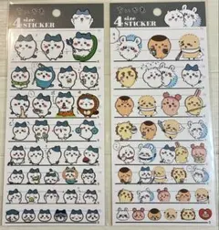 ちいかわ ４サイズステッカー ハチワレ 古本屋 うさぎ モモンガミックス２シート