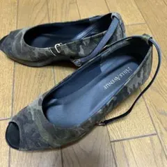 HILLS AVENUE カモフラージュ オープントゥシューズ 22.0cm