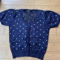 INGNI ネイビー半袖ニット　M