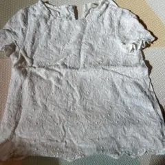 ZARAkids ザラキッズレース風ホワイト半袖シャツ 7/8