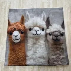 ラスト1 未使用　南米雑貨　メキシコ　クッションカバー　アルパカ　2Dプリント