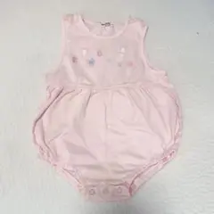 ファミリア　ロンパース　ピンク　80