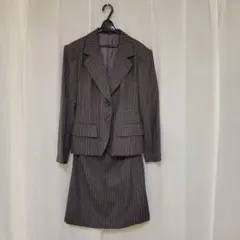 グレー ストライプ ビジネススーツ セット