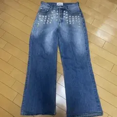 BEEDEN METAL EYELET SEMI LOOSE DENIM XS