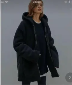 monkey time ブラック フリース フードジャケット