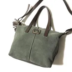 【美品】アグ　2WAY　本革　スエード　レザーハンドバッグ　ショルダーバッグ　鞄のサムネイル
