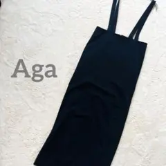 美品★ヤマダヤAga サロペット　ジャンパスカート　ブラックのサムネイル