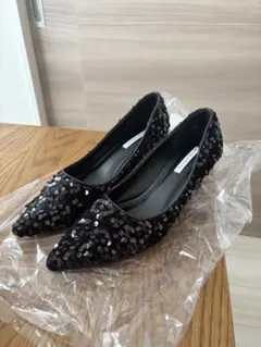 haremode スパンコールパンプス 結婚式