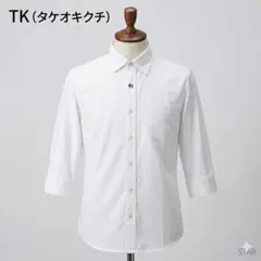 TK タケオキクチ 七分袖シャツ 白 サイズ4 L メンズ ビジネスカジュアルのサムネイル