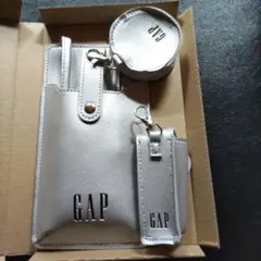 素敵なあの人7月号付録 GAP シルバー スマホショルダーバッグ
