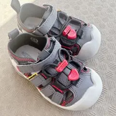 KEEN キッズサンダル グレー/レッド 15cm