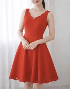 キャバクラ　ラウンジドレス Sealy レッド ノースリーブ ミニワンピース