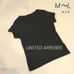UNITED ARROWSユナイテッドアローズ ブラック半袖 Tシャツ無地M〜Lのサムネイル