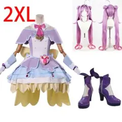 名探偵プリキュア！明智あんな コスプレ 衣装 Mウィッグ 靴23cm 名探偵プリキュア！ 明智あんな コスプレ衣装S ウィッグ 靴 23cm