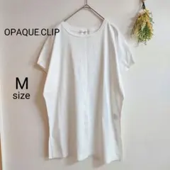 OPAQUE.CLIP ホワイト半袖Tシャツ コットン100% M ⑨