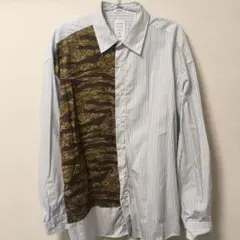 MISTER GENTLE MAN ストライプ迷彩シャツ Mサイズ