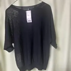 ユニクロ⭐︎ライトシア-5分袖ニット⭐︎