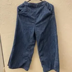 ダークブルーワイドレッグデニム