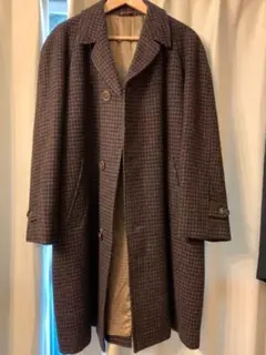 70s Harris Tweed チェスターコート ウール チェック