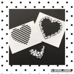 2種類のハートとリーフ　カッティングダイ